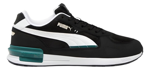 Tenis Puma Hombre Graviton Negro Verde