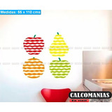 Vinil Decorativo Frutas Colores Para Decorar Cocina O Refri