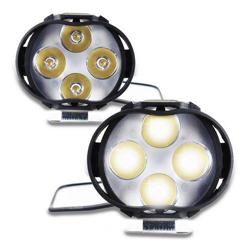 Par Faros 4 Hiper Led Ovalo Auxiliar Con Estrobo 