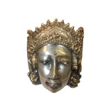 Antiga Placa Buda Em Metal Bronze Prateado - C 11150
