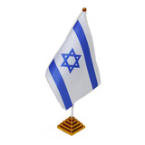 Bandeira Do Israel Pedestal Mesa Igreja Escritório
