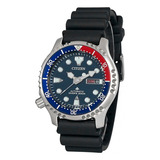 Relógio Citizen Masculino Automático Diver 200m Tz31696a Cor Da Correia Preto Cor Do Bisel Azul Cor Do Fundo Preto