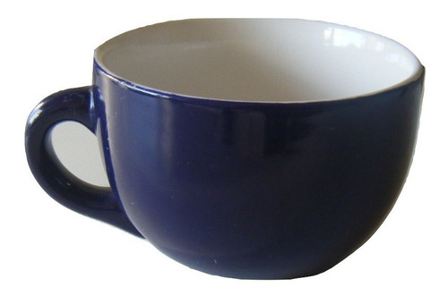 Tazon Grande Ceramica Azul / Blanco - Cereal / Sopa 