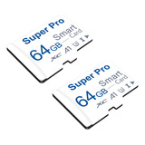 Tarjeta De Memoria Super Pro Micro Sd U3 V10 Blanca De 64 Gb