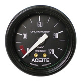 Reloj Manómetro Presión  Aceite Mecánico 120 Lbs L Classic 