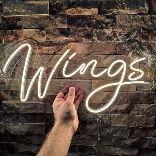 Anuncio Luminoso Neón Led Wings Letrero Alitas