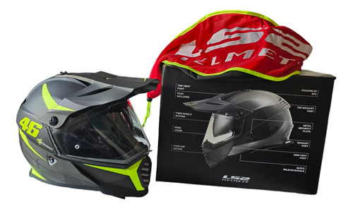 Casco Moto Pioneer Ls2 Mx 436 Evo Router Talle L