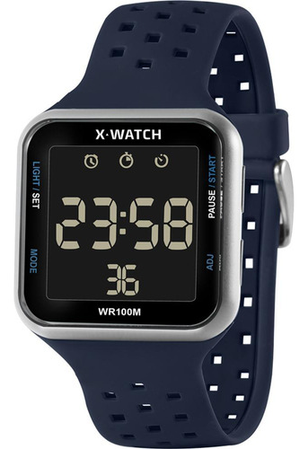 Relogio X-watch Digital Masculino Quadrado Xgppd092w Pxdx