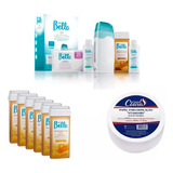 Kit Depil Bella + 6 Ceras Refil + Papel Perlon Santa Clara