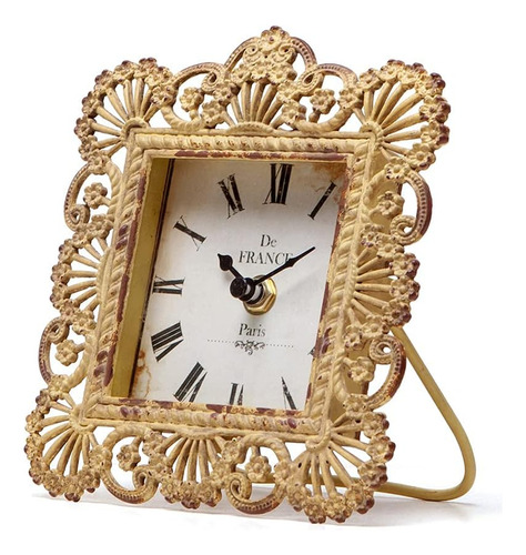Nikky Home Reloj De Mesa Vintage, Reloj De Escritorio De Pel