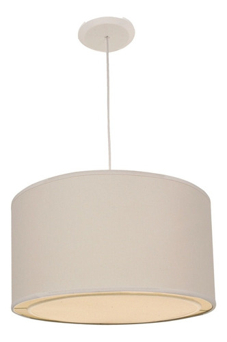 Colgante Pantalla Crudo B  D40x25h Con Difusor- 1 Luz