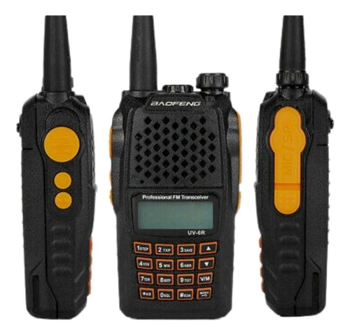 3 Rádio Ht Baofeng Comunicador Uv-6r Dual Band 7w Original