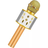 Microfone Youtuber C/ Caixa De Som Grava E Muda Voz Cor Gold