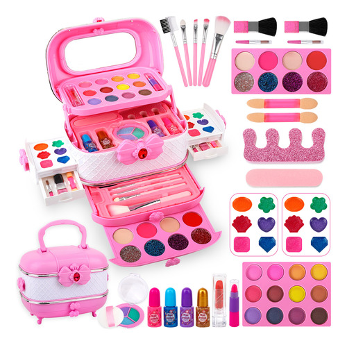 Kit De Maquiagem Lavável Para Meninas E Crianças Make Up Set