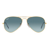 Lentes De Sol Aviator Large Metal Gold Ray-ban Color Amarillo