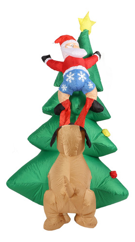 Árbol De Navidad Inflable Mordido Por Perro, Led Growing, De