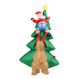 Árbol De Navidad Inflable Mordido Por Perro, Led Growing, De