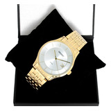 Relógio Orient Masculino Slim Mgss1127 S1kx Dourado Prata