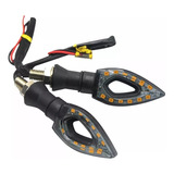 Kit X2 Faros Para Mot Luz De Giro Led Ambar 12v 5w A-vip