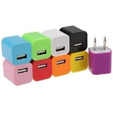 Mayoreo Cargador Usb De Pared Varios Colores Salida 5v 1a