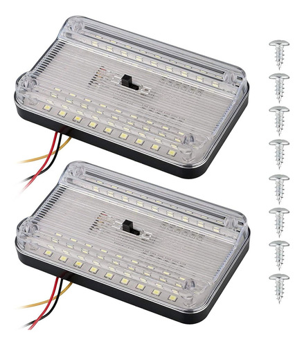 Linkhood - Paquete De 2 Luces Led Cc 12 V 36 Led Para Coche