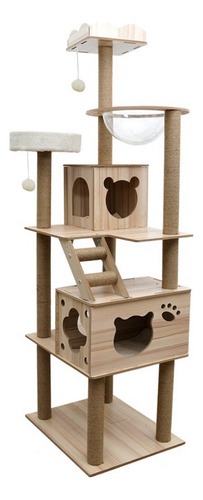 Torre Árbol Para Gatos De 5 Pisos Con Juguete Y Casa 
