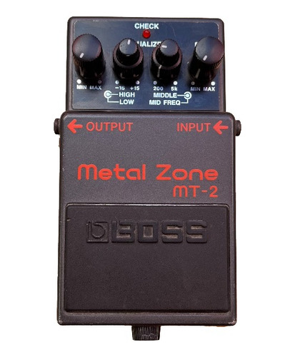 Pedal De Efecto Boss Metal Zone Mt-2  Negro