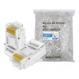 Conector Rj45 Cristal Cat5e Ethernet 1000 Unidades Garantia