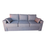Sofa 3 Cuerpos Denisse Linea Premium Placa Asiento 18 Cm
