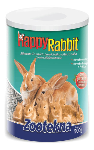 Happy Rabit - Ração Para Coelho - 500 G