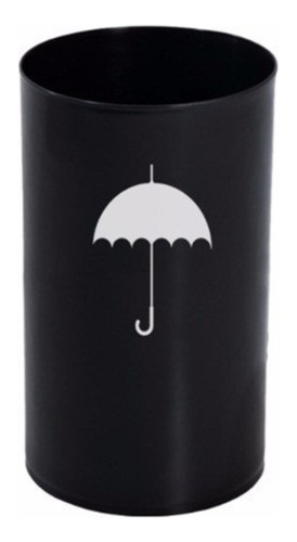 Cesto Plastico Porta Guarda Chuva 50 Litros Preto Com Silk