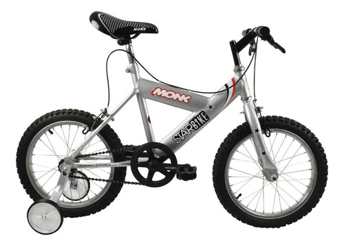 Bicicleta Monk Starbike Rodada 16 De Niño 1 Velocidad C/rda Color Gris