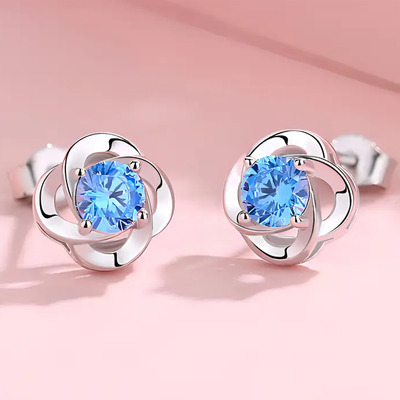Broqueles Arracadas De Plata Fina Dije Flor Mujer Regaloaretes De Plata,aretes De Plata Mujer,aretes De Moda, Arete | MercadoLibre