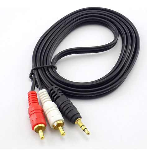 Cable Adaptador Mmulck De 3,5 Mm A 2 Rca Macho, Línea Auxili