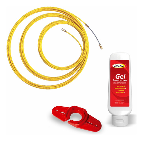 Cinta Pasacable Helicoidal 5mm X 20m + Gel + Asist. Cableado