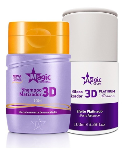 Magic Color Kit Shampoo 100ml + Matizador Platinum 100ml