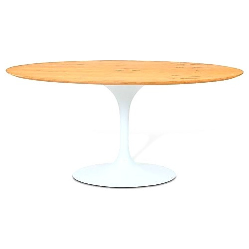 Mesa De Jantar Saarinen Oval 1,98cm Escritório Branca