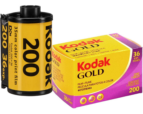 Película Fotográfica 35 Mm Colorido 36 Poses Iso 200 Kodak Gold