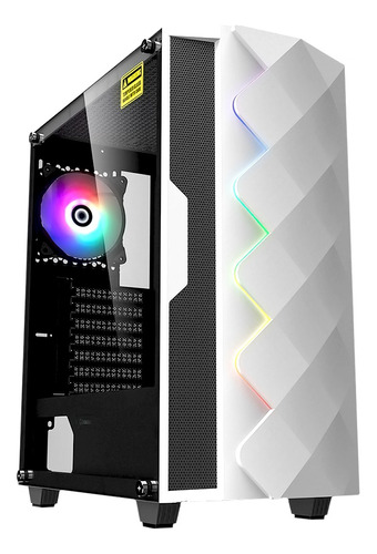 Gabinete Chasis Torre Gamer Wattana Romvous Blanco Con Rgb