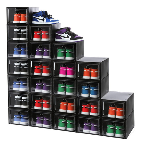 12x Cajas De Almacenamiento De Zapatos Apilables Organizador