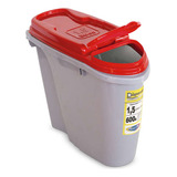 Porta Ração Dispenser Home Plast Pet 1,5l Vermelho