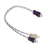 10 Cabo Y Rca Svart 2 Macho 1 Fêmea Listrado Roxo Prata 4mm