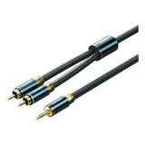 Cable Audio 3.5mm A 2rca Alta Calidad Verde 50cm Vention 