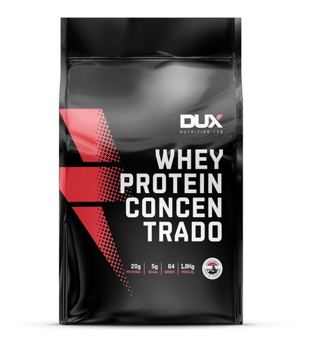 Suplemento Em  Pó Dux Nutrition  Whey Protein Concentrado Proteínas Sabor  Morango Em Sacola De 1.8kg