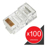 Fichas Rj45 Conector Red Cable Utp 1000mbps 5e Bolsa X100