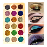 Glitters Eyes Redondo 18 Colores Brillos Maquillajes Sombras