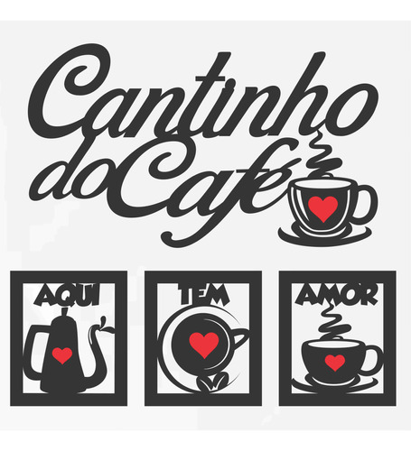 Aplique Cantinho Do Café Kit Mdf