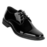 Zapato Vestir Hombre Negro Tipo Charol Stfashion 15103802