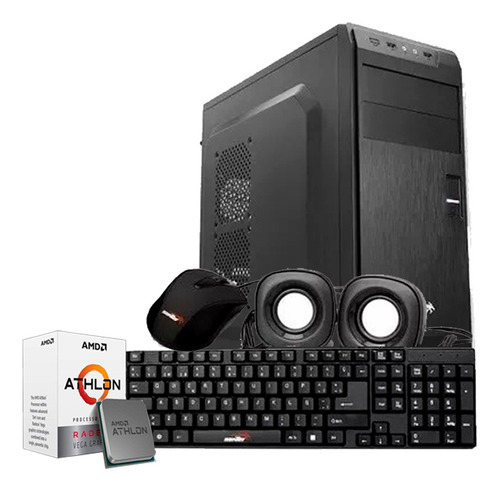 Pc Oficina Athlon 3000g Con Monitor 22  16gb Ram 1tb  Office