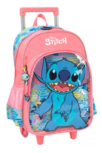 Mochila De Rodinhas Escolar Infantil Disney Stitch Classics